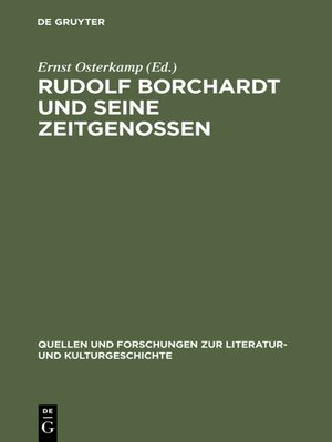 cover image of Rudolf Borchardt und seine Zeitgenossen
